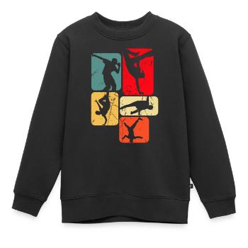 Breakdance Breakdancer Breakdancing - Sweat Premium enfant bio - noir - Devant - AI Model Kid Female (0cm)