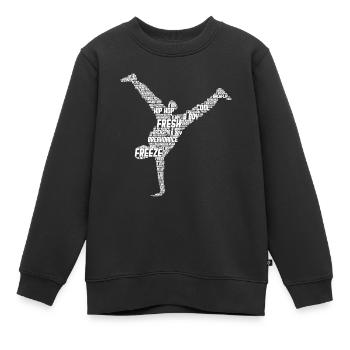 Breakdance Breakdancer Breakdancing - Kids Premium Organic Sweatshirt - black - Front - AI Model Kid Female (0cm)