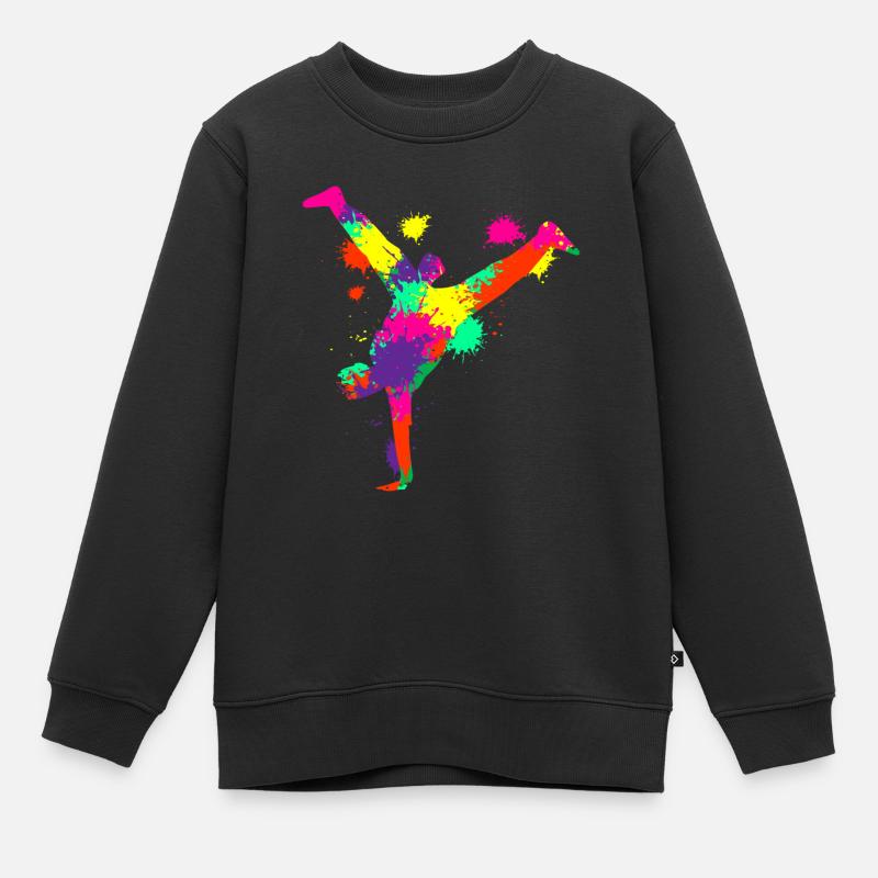 Breakdancer Breakdance Breakdancing - Kinder Premium Organic Sweatshirt - Schwarz