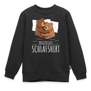 Offizielles Schlafshirt Bär Grizzly Braunbär - Kinder Premium Organic Sweatshirt - Schwarz - Vorne - AI Model Kid Female (0cm)