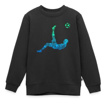 Fußball Fußballer Fußballspieler Kinder - Kinder Premium Organic Sweatshirt - Schwarz - Vorne - AI Model Kid Female (0cm)