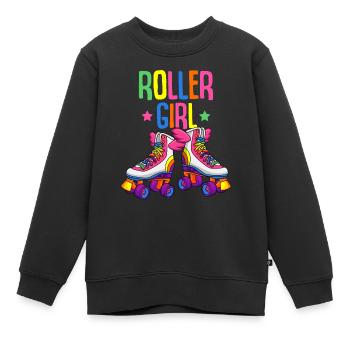 Roller Girl Rollschuhe Roller Skates Rollschuh - Kinder Premium Organic Sweatshirt - Schwarz - Vorne - AI Model Kid Female (0cm)