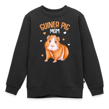 Cochon d’Inde Mama Pet - Sweat Premium enfant bio - noir - Devant - AI Model Kid Female (0cm)