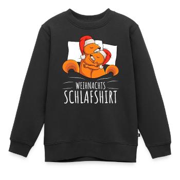 Schlafshirt Eichhörnchen Weihnachten - Kinder Premium Organic Sweatshirt - Schwarz - Vorne - AI Model Kid Female (0cm)