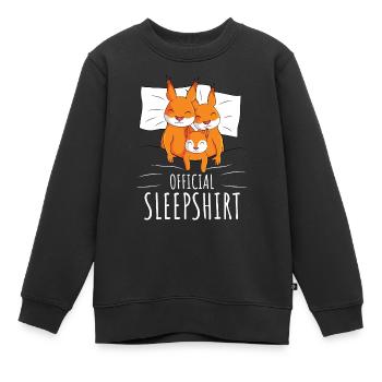 Eichhörnchen Familie Schlafshirt - Kinder Premium Organic Sweatshirt - Schwarz - Vorne - AI Model Kid Female (0cm)