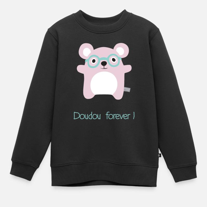 Doudou forever - Sweat Premium enfant bio - noir