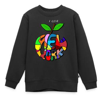 I Love New York City von Comancha - Kinder Premium Organic Sweatshirt - Schwarz - Vorne - AI Model Kid Female (0cm)