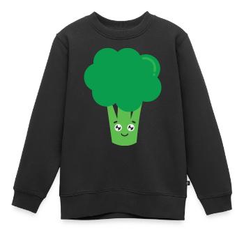 Brokkoli - Kinder Premium Organic Sweatshirt - Schwarz - Vorne - AI Model Kid Female (0cm)
