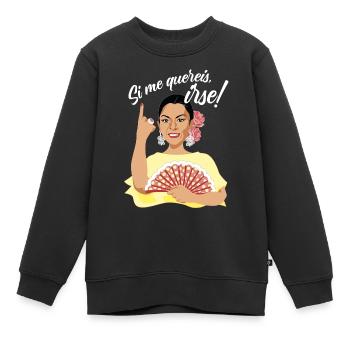 Wenn Sie möchten, dass ich gehebe - Kinder Premium Organic Sweatshirt - Schwarz - Vorne - AI Model Kid Female (0cm)