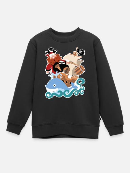Le pirate - Sweat Premium enfant bio - noir
