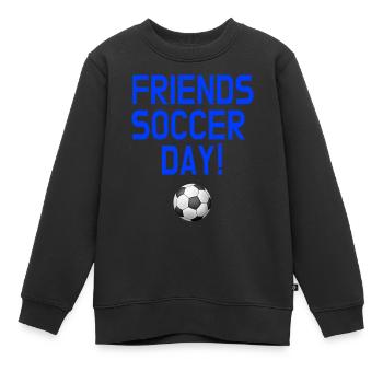 FRIENDS SOCCER DAY Gift - Kinder Premium Organic Sweatshirt - Schwarz - Vorne - AI Model Kid Female (0cm)