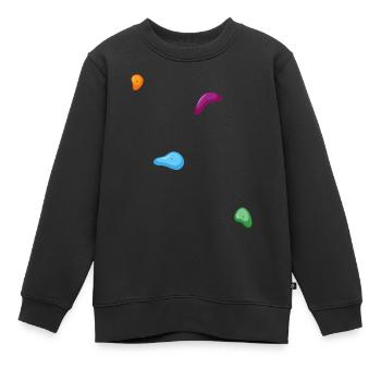 klettern bouldern boulderfelsen freiklettern - Kinder Premium Organic Sweatshirt - Schwarz - Vorne - AI Model Kid Female (0cm)