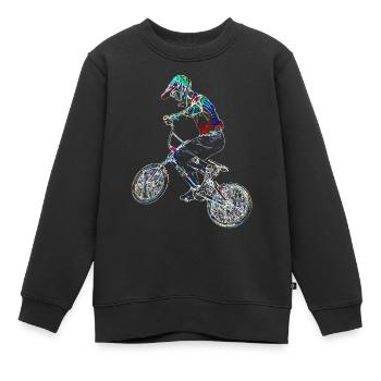 bmx - Sweat Premium enfant bio - noir - Devant - AI Model Kid Female (0cm)