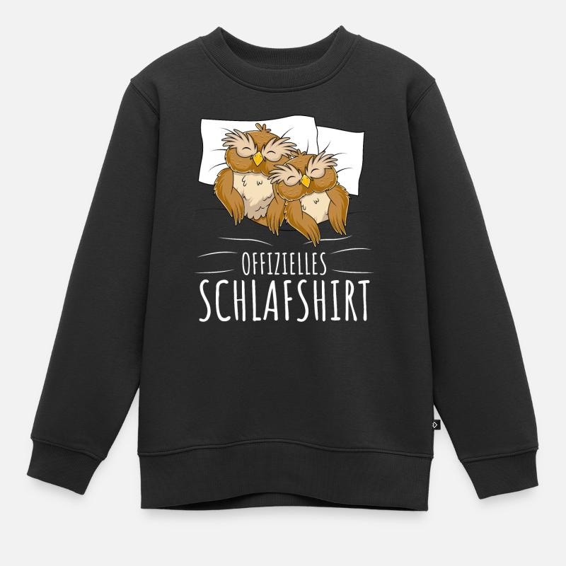 Eulen Offizielles Schlafshirt Eule - Kinder Premium Organic Sweatshirt - Schwarz