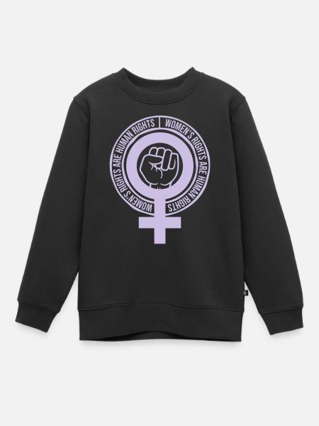 womens rights feminist quote - Kids Premium Organic Sweatshirt - black