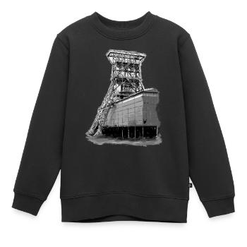 Gelsenkirchen Zeche Consolidation Schacht 9 - Kinder Premium Organic Sweatshirt - Schwarz - Vorne - AI Model Kid Female (0cm)