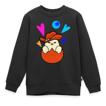Cowboy Amour Drôle - Sweat Premium enfant bio - noir - Devant - AI Model Kid Female (0cm)