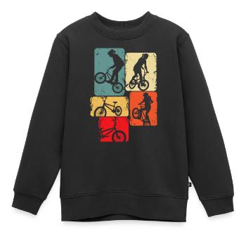 BMX Filles Vélo Enfants - Sweat Premium enfant bio - noir - Devant - AI Model Kid Female (0cm)