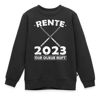 Rente 2023 Billiard Queue Ruhestand Billard - Kinder Premium Organic Sweatshirt - Schwarz - Vorne - AI Model Kid Female (0cm)
