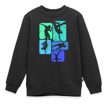 Breakdance breakdancer breakdance enfants garçons - Sweat Premium enfant bio - noir - Devant - AI Model Kid Female (0cm)