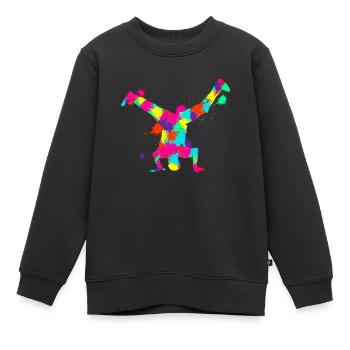 Breakdance breakdancer breakdance enfants garçons - Sweat Premium enfant bio - noir - Devant - AI Model Kid Female (0cm)