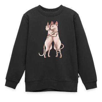 Sphynx Katze Sphinx Nacktkatze - Kinder Premium Organic Sweatshirt - Schwarz - Vorne - AI Model Kid Female (0cm)