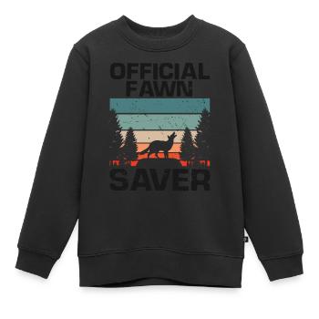 Conception de coyote pour les réacteurs de coyote - Sweat Premium enfant bio - noir - Devant - AI Model Kid Female (0cm)
