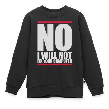 Ne pas réparer votre ordinateur - Sweat Premium enfant bio - noir - Devant - AI Model Kid Female (0cm)