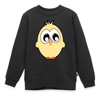 Poussin - Sweat Premium enfant bio - noir - Devant - AI Model Kid Female (0cm)