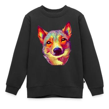 Propriétaire de chien Chien de berger Chien Propriétaire de chien - Sweat Premium enfant bio - noir - Devant - AI Model Kid Female (0cm)