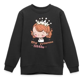 my Little Princess - Kinder Premium Organic Sweatshirt - Schwarz - Vorne - AI Model Kid Female (0cm)