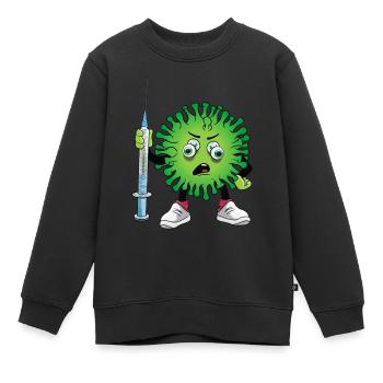 Virus mit Spritze - Kinder Premium Organic Sweatshirt - Schwarz - Vorne - AI Model Kid Female (0cm)
