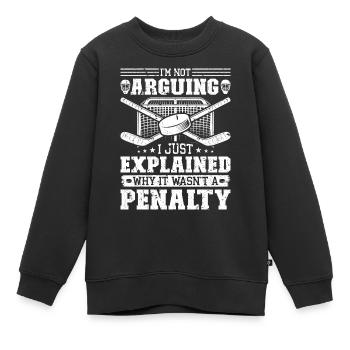 Hockeyspieler Penalty Eishockey - Kinder Premium Organic Sweatshirt - Schwarz - Vorne - AI Model Kid Female (0cm)