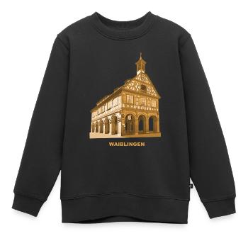 Waiblingen Rathaus - Kinder Premium Organic Sweatshirt - Schwarz - Vorne - AI Model Kid Female (0cm)