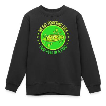 amoureux, tourtereaux, amour sincère - Sweat Premium enfant bio - noir - Devant - AI Model Kid Female (0cm)