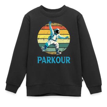 Parkour - Kinder Premium Organic Sweatshirt - Schwarz - Vorne - AI Model Kid Female (0cm)