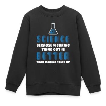 Comprendre les choses en science1 - Sweat Premium enfant bio - noir - Devant - AI Model Kid Female (0cm)