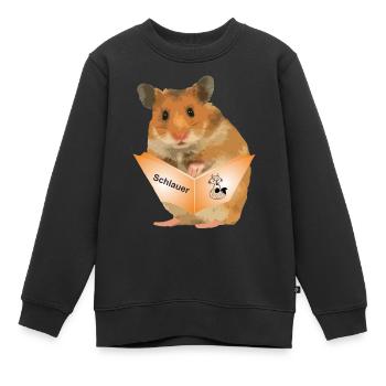 hamster schlauer fuchs buch - Kinder Premium Organic Sweatshirt - Schwarz - Vorne - AI Model Kid Female (0cm)