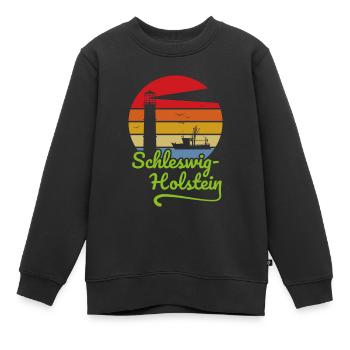 Schleswig-Holstein - Kinder Premium Organic Sweatshirt - Schwarz - Vorne - AI Model Kid Female (0cm)