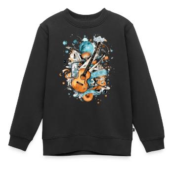 Ein musikalisches Universum - Kinder Premium Organic Sweatshirt - Schwarz - Vorne - AI Model Kid Female (0cm)
