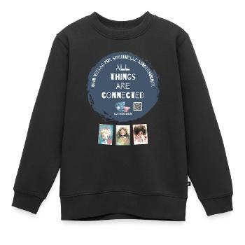 All things are connected - Kinder Premium Organic Sweatshirt - Schwarz - Vorne - AI Model Kid Female (0cm)