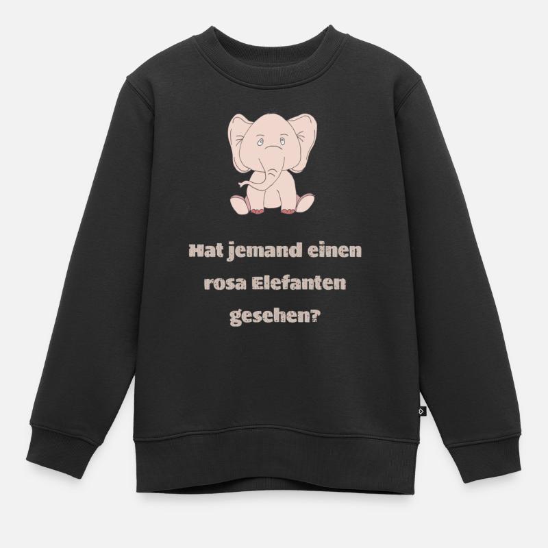 hat jemand einen rosa elefanten - Kinder Premium Organic Sweatshirt - Schwarz