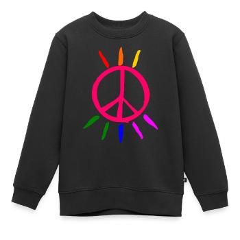 lgbt Peacezeichen - Kinder Premium Organic Sweatshirt - Schwarz - Vorne - AI Model Kid Female (0cm)