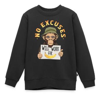 Banana Monkey - Kinder Premium Organic Sweatshirt - Schwarz - Vorne - AI Model Kid Female (0cm)