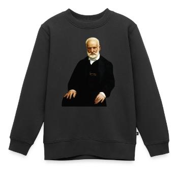 morot aime nicolas portrait de V H - Sweat Premium enfant bio - noir - Devant - AI Model Kid Female (0cm)