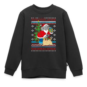 Benjamin Blümchen Tierisch Gute Weihnachten - Kinder Premium Organic Sweatshirt - Schwarz - Vorne - AI Model Kid Female (0cm)