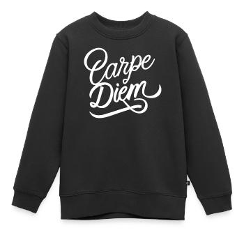 Carpe Diem - Sweat Premium enfant bio - noir - Devant - AI Model Kid Female (0cm)