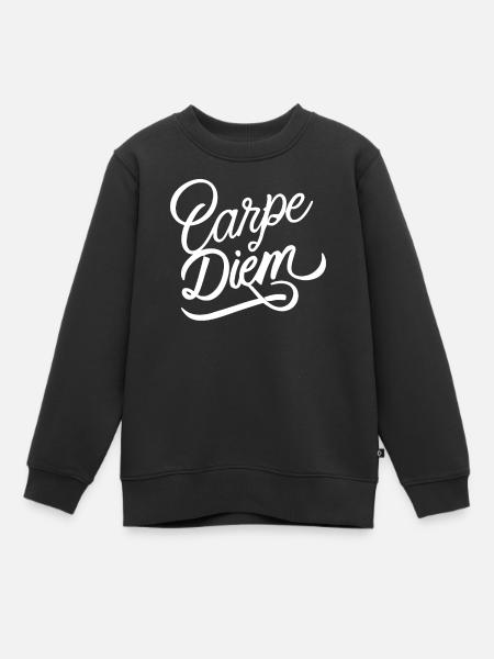 Carpe Diem - Sweat Premium enfant bio - noir