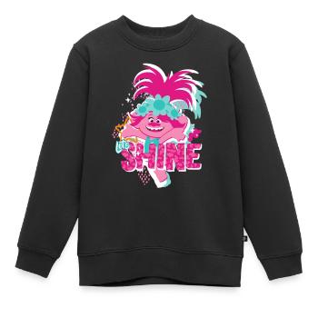 Trolls Shine Mit Poppy Pink - Kinder Premium Organic Sweatshirt - Schwarz - Vorne - AI Model Kid Female (0cm)
