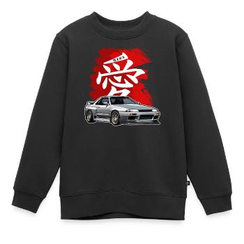 Jdm / Tuning / Turbocompresseur / Jantes / Chiptuning - Sweat Premium enfant bio - noir - Devant - AI Model Kid Female (0cm)